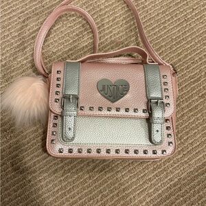 Justice Pink and Silver Mini Bag with Studs